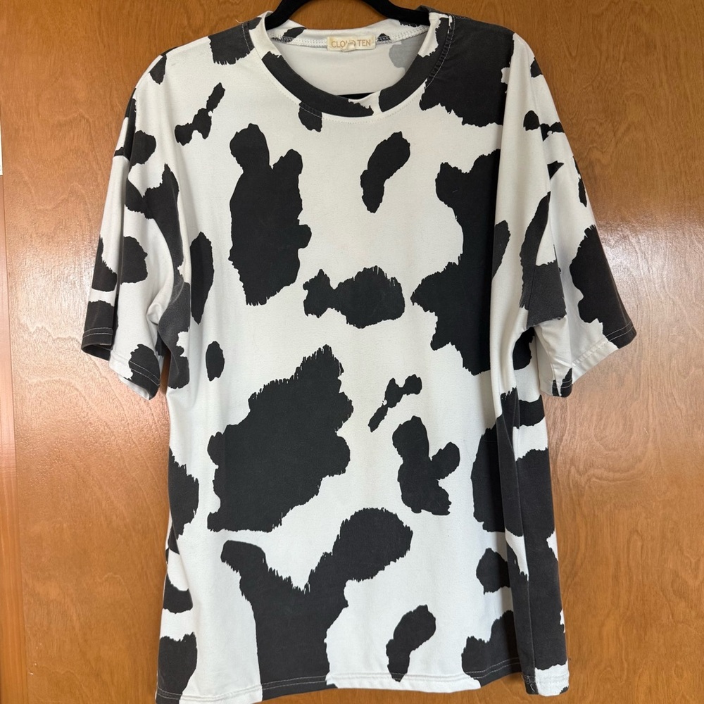 Cloud Ten Cow Print Tee